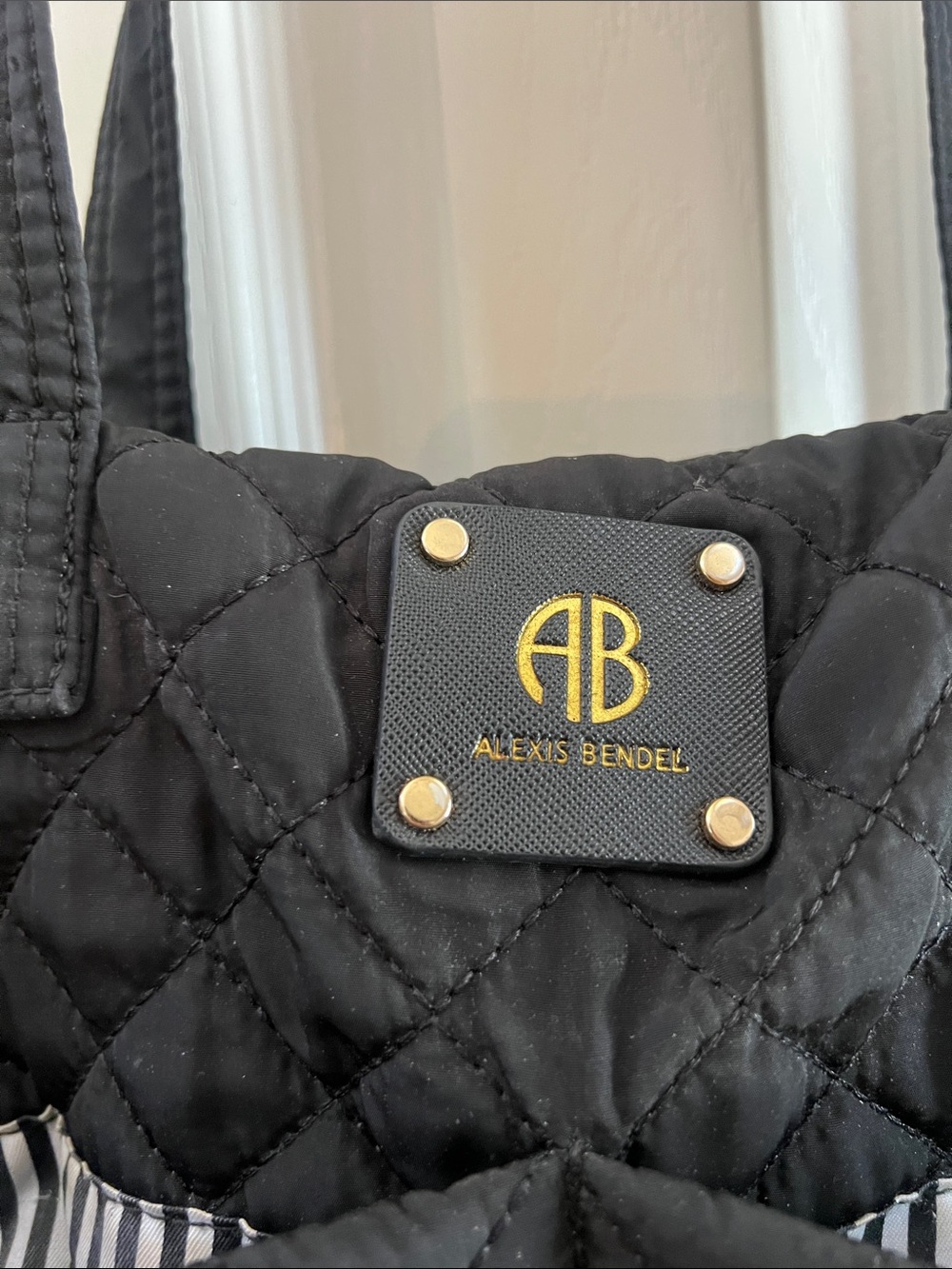 AB by Alexis Bendel Quilted Black Tote - Picture 2 of 7